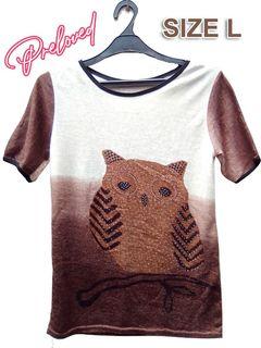Preloved Top Brown Owl Size Fit to L