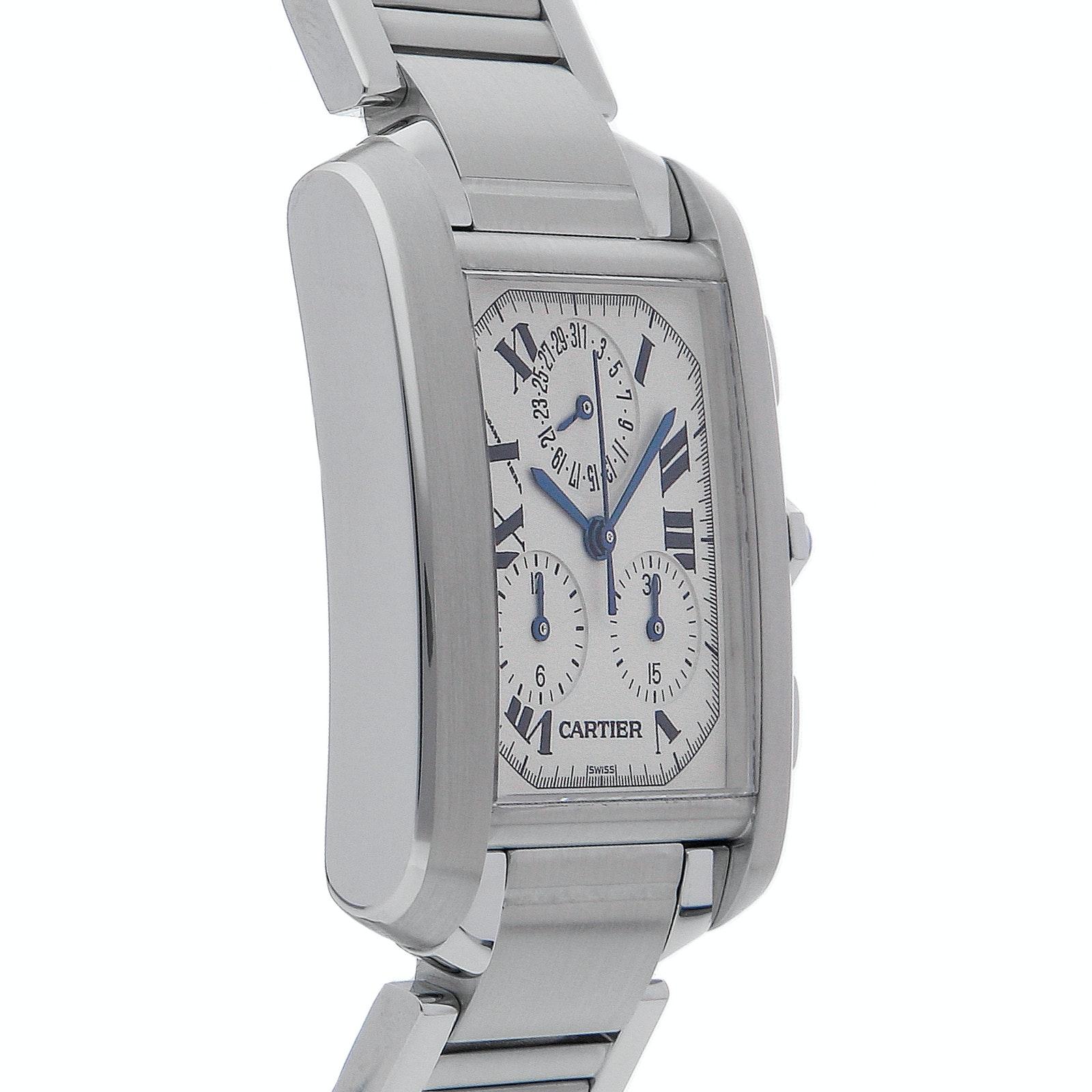 Pre Owned Cartier Tank Francaise XL Chronoflex W51001Q3 Luxury