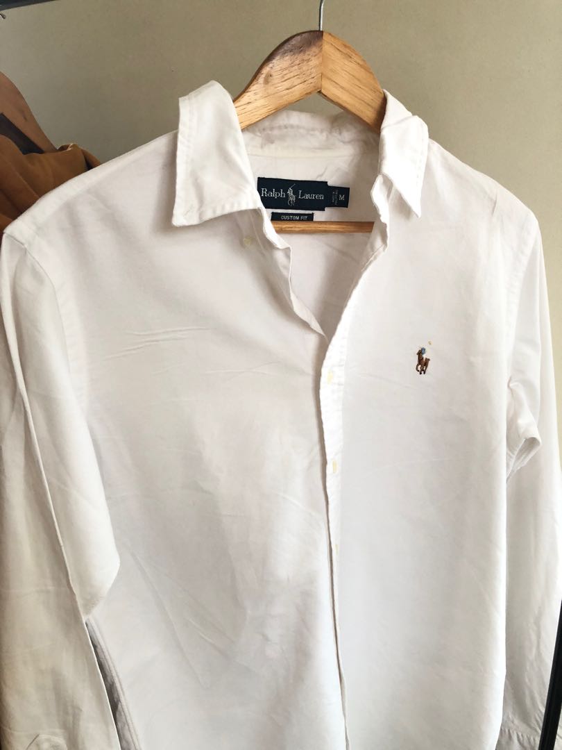 Ralph Lauren White Long Sleeves, Men's Fashion, Tops & Sets, Formal Shirts  on Carousell