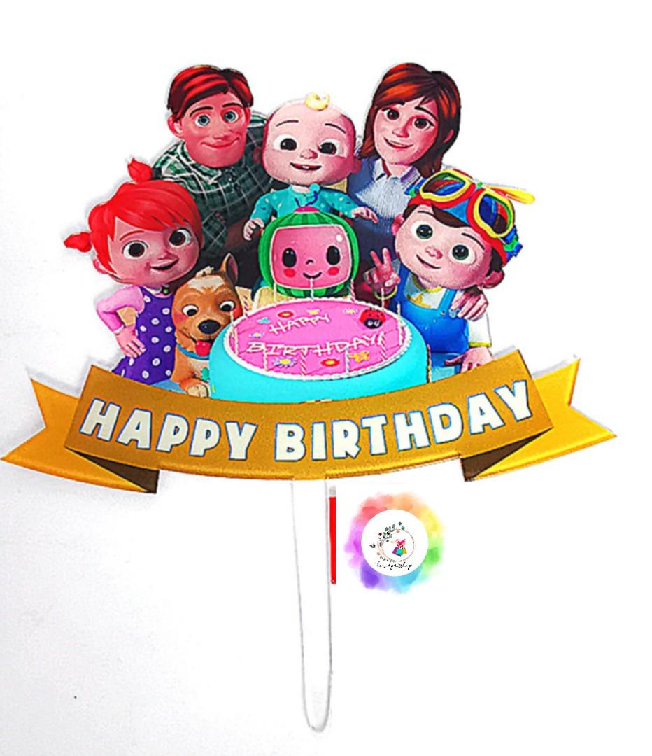 Happy Birthday Cocomelon Cake Topper PNG Digital File Printable | mail ...