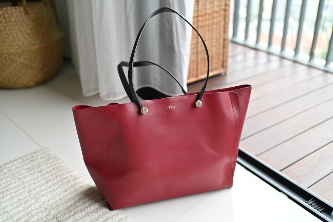 Red Furla Tote Bag Women s Fashion Bags Wallets Tote Bags on