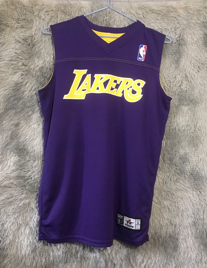 1990's LA LAKERS CHAMPION REVERSIBLE TRAINING JERSEY L - Classic