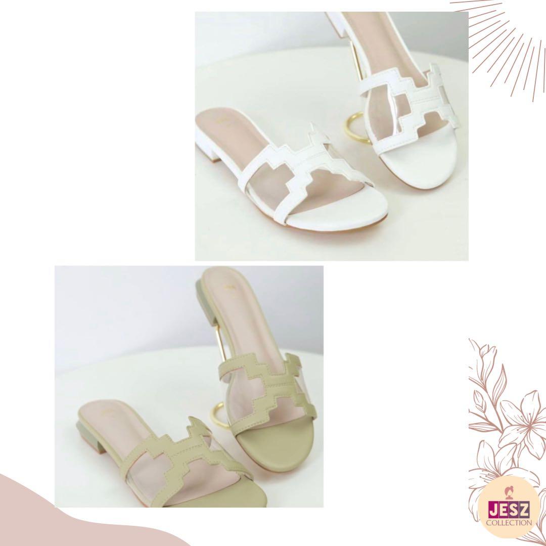 Sandal zr vinyl sandal wanita branded impor murah top quality
