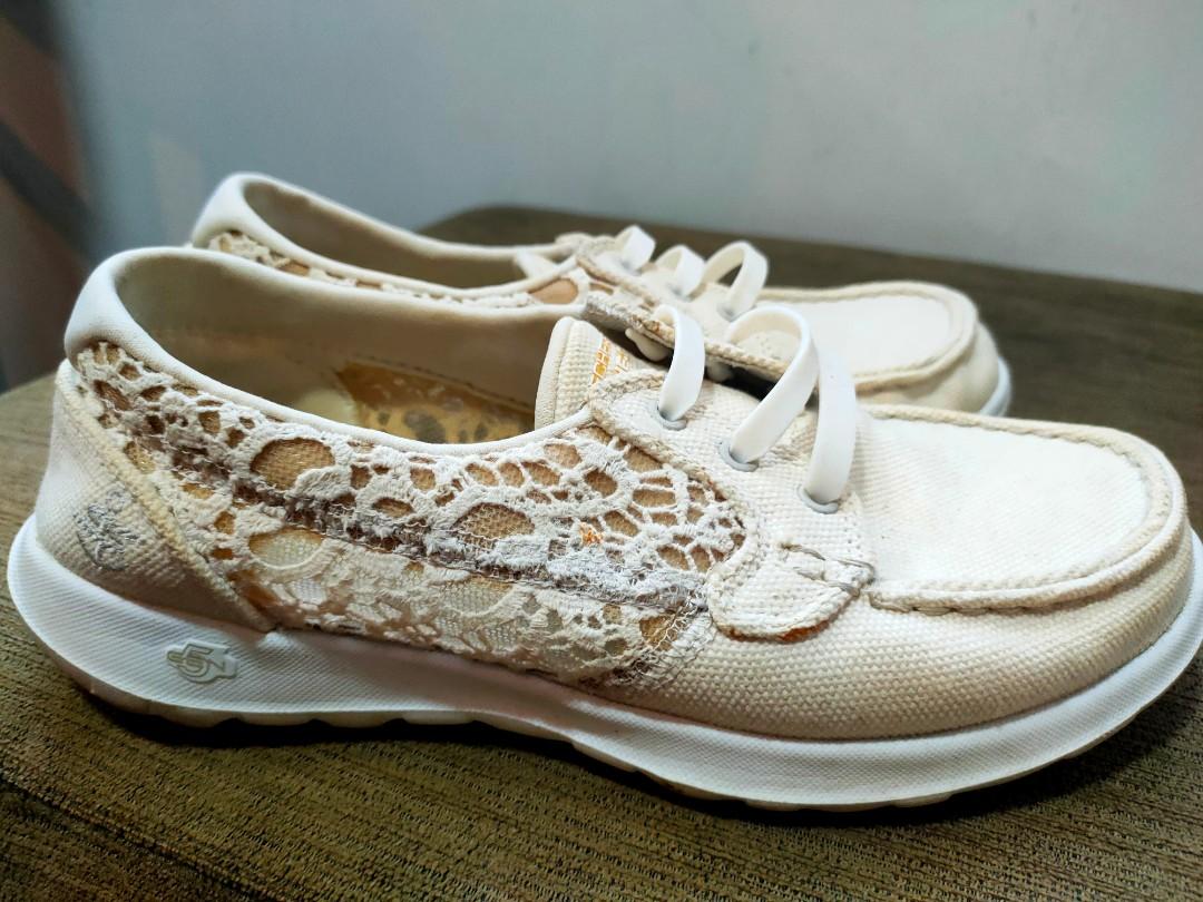 Skechers goga max womens sale gold