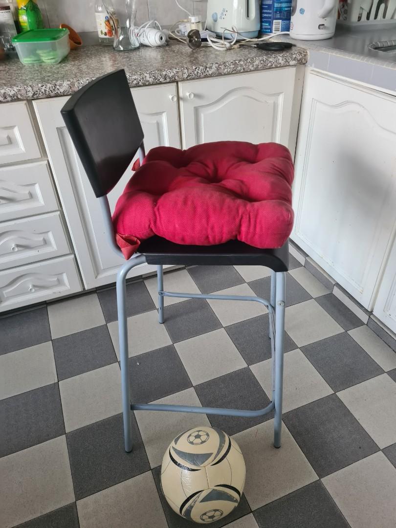Stig bar shop stool with backrest