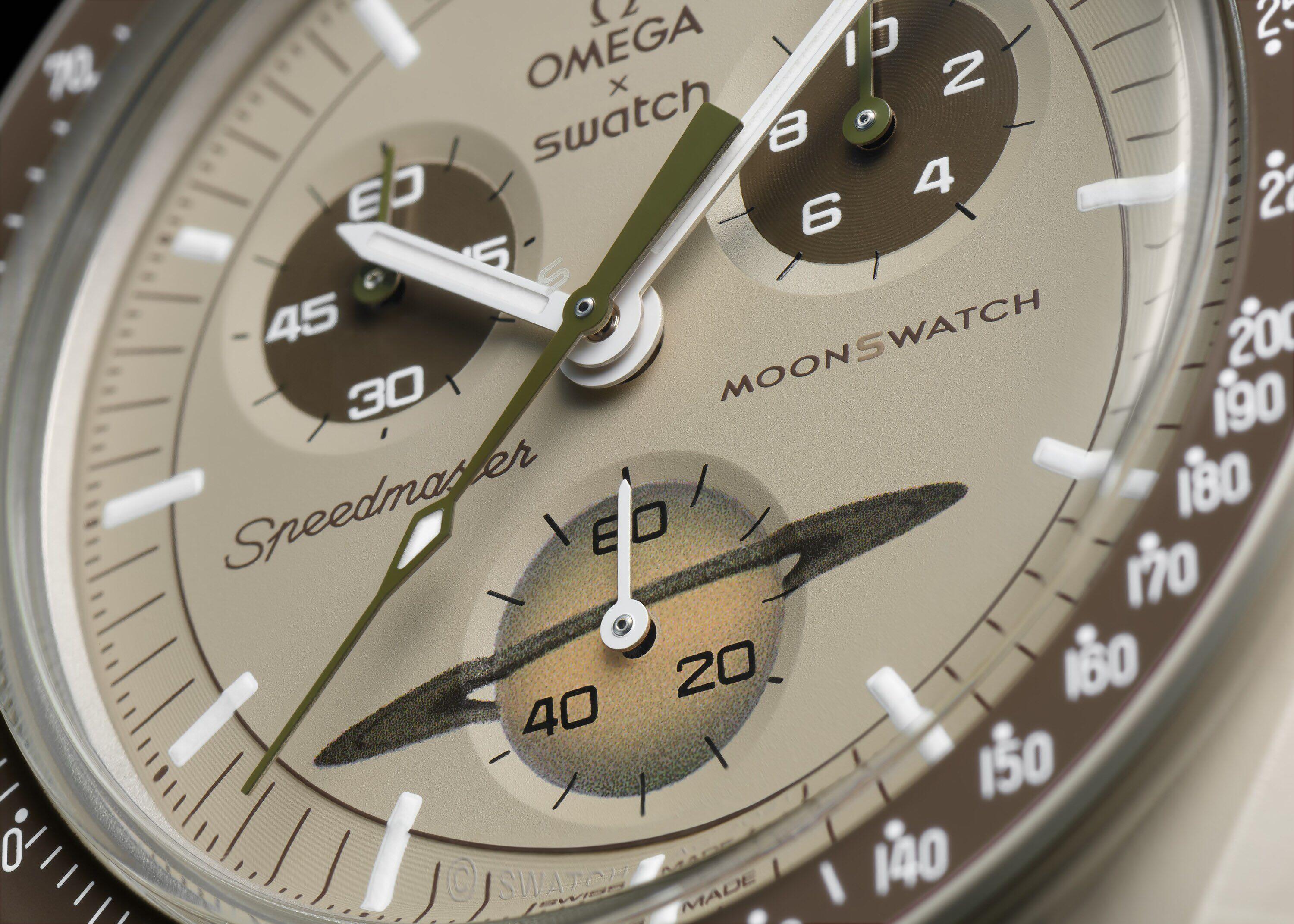 放Swatch x Omega Mission to Saturn, 名牌, 手錶- Carousell