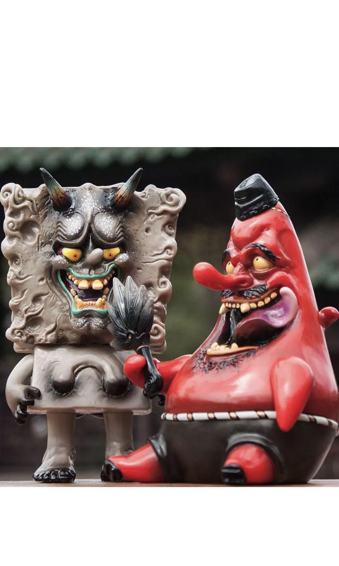 Tengyu and Hannya Sofubi Set 6” (Category: Designer & Blind Box Toys) located in Manila. Submitted by jmp923 (Listing ID 1152722217, Image 1). Description: Tengyu and Hannya By Nomiwa X Unbox Industries Sofubi set 6” tall Mint in polybag and header card .