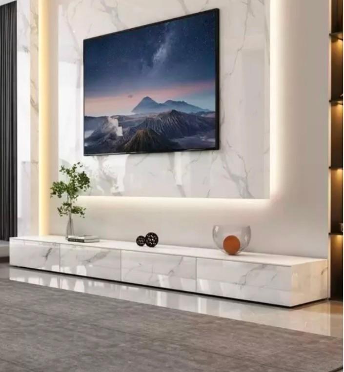 White Marble tv console, Furniture & Home Living, Furniture, TV