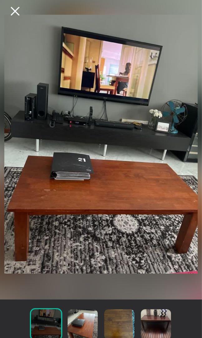 dining Table/ Carpet/ coffee table/ IKEA book Queen bed frame