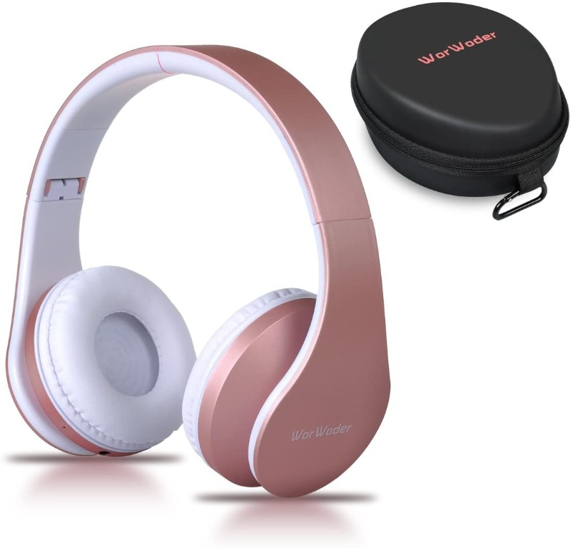 WorWoder Bluetooth Headphones Over Ear, Wireless Foldable HiFi Stereo
