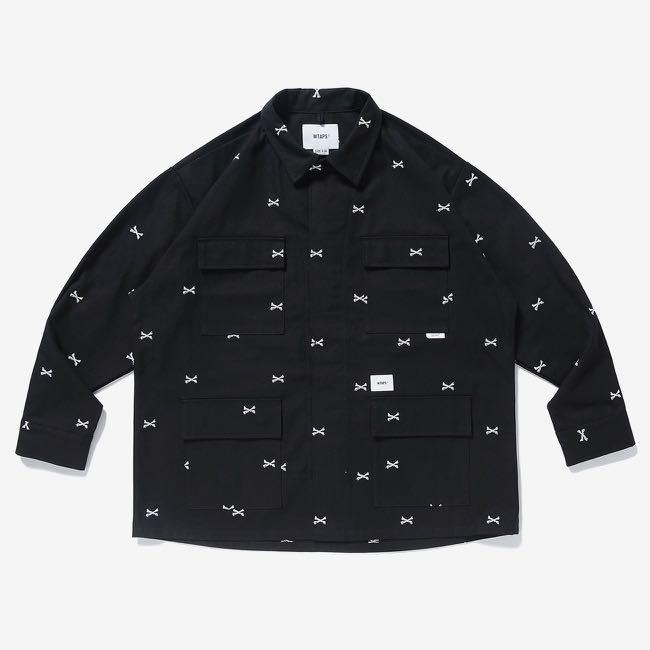 WTAPS CROSSBONE JUNGLE SHIRT BLACK 黑色Greige 灰色綠色SIZE M 中碼