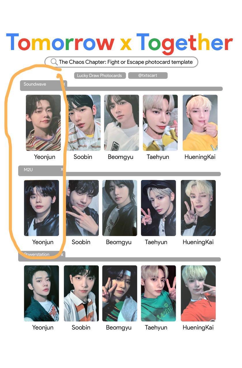 WTB/LFS txt yeonjun foe LD pc (m2u & soundwave), Hobbies & Toys