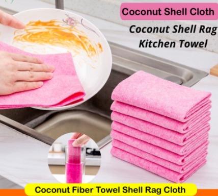 10 PCS Coconuts Shell Tea Washing Towels Set Kitchen Dish Drying Dish Cloths WE