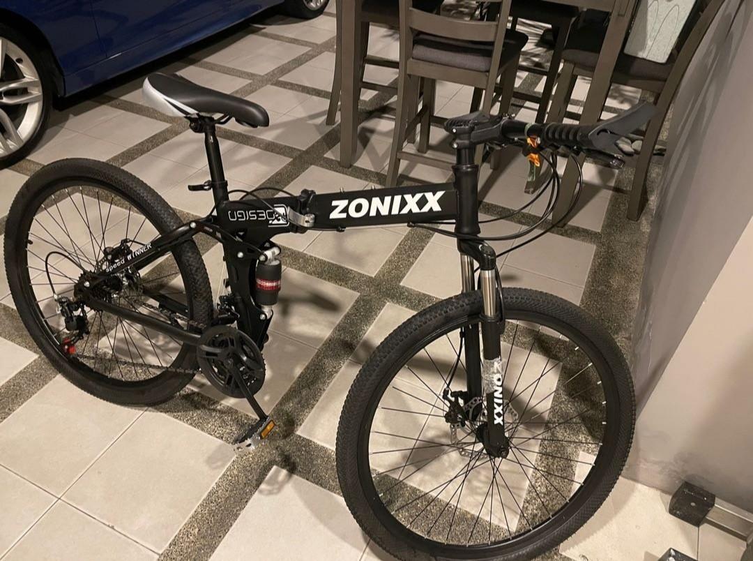 26" Zonixx Foldable Mountain Bike, Sports Equipment, Bicycles & Parts ...