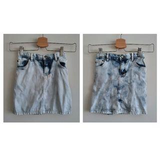 2x GUC size 5 Ksubi kid tie dye adjustable waist denim skirts