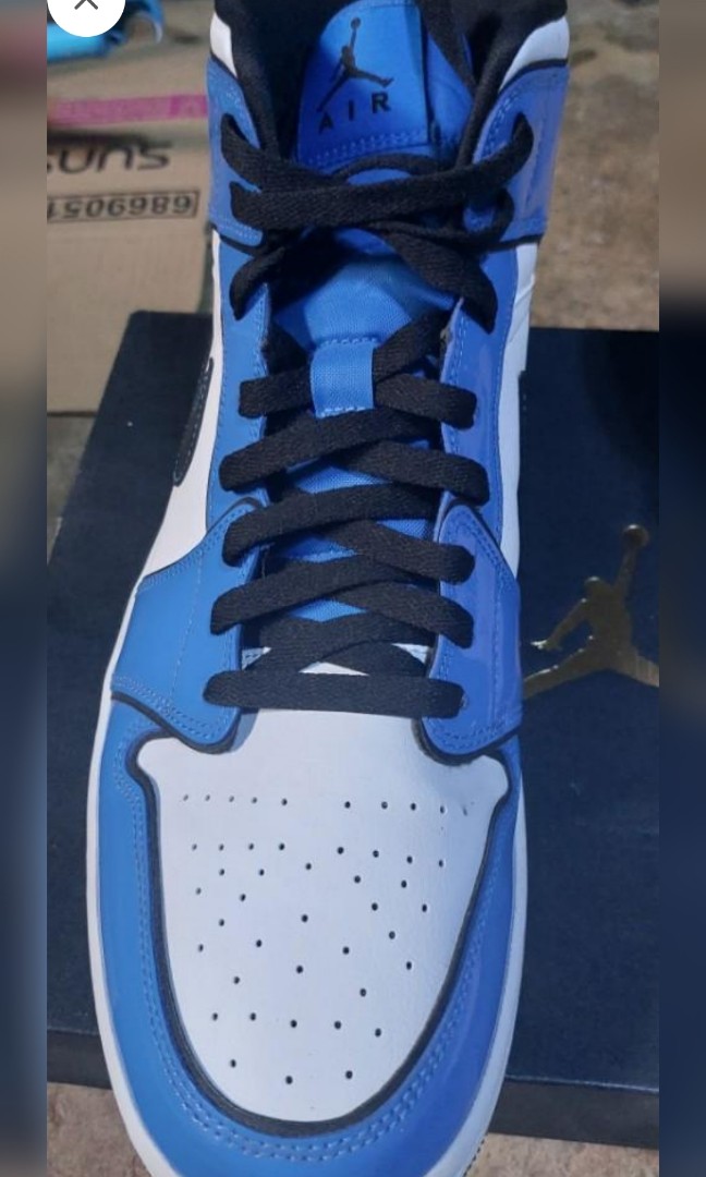 jordan signal blue on feet