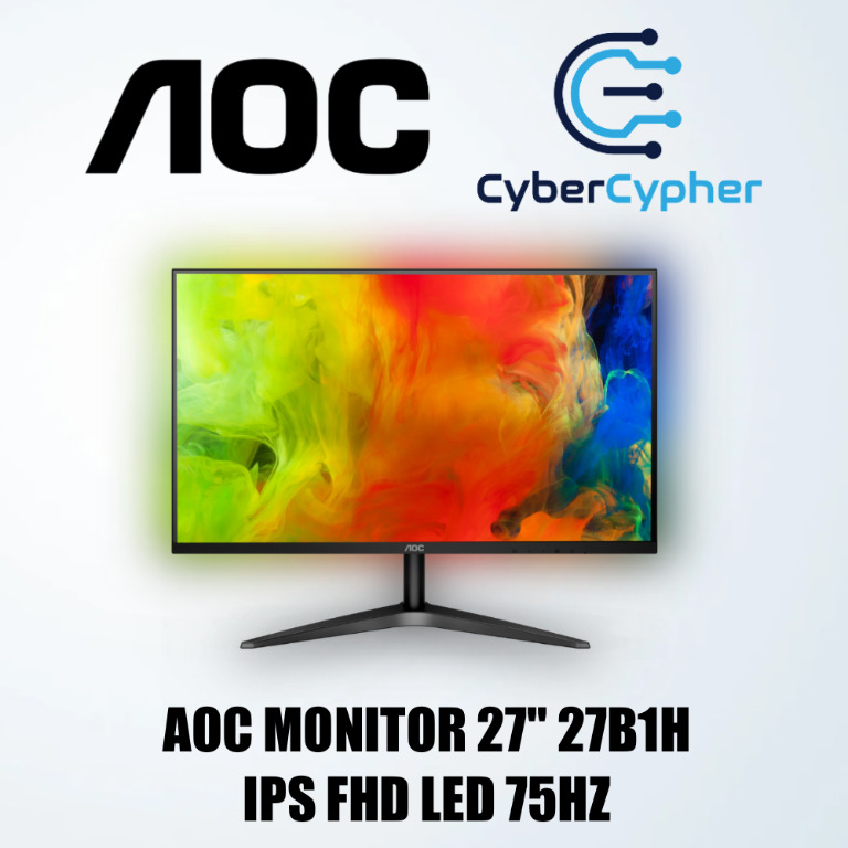 AOC MONITOR 27" 27B1H IPS FHD LED 75HZ VGA HDMI, Computers & Tech ...