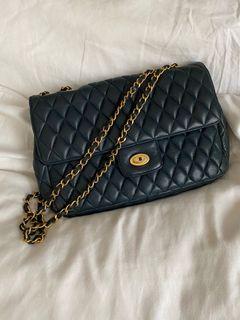 Authentic BALLY Vintage Chain Quilted Flap Bag