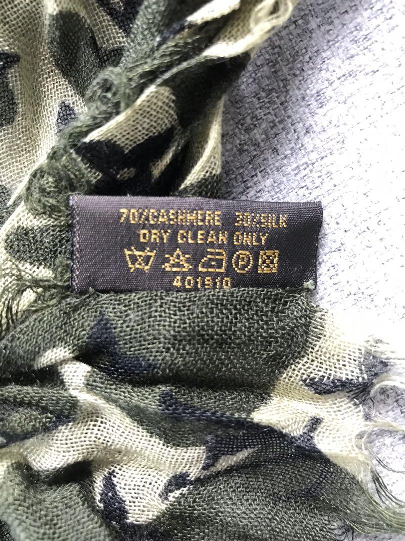 LOUIS VUITTON Monogramouflage Scarf Stole Camo Takashi Murakami