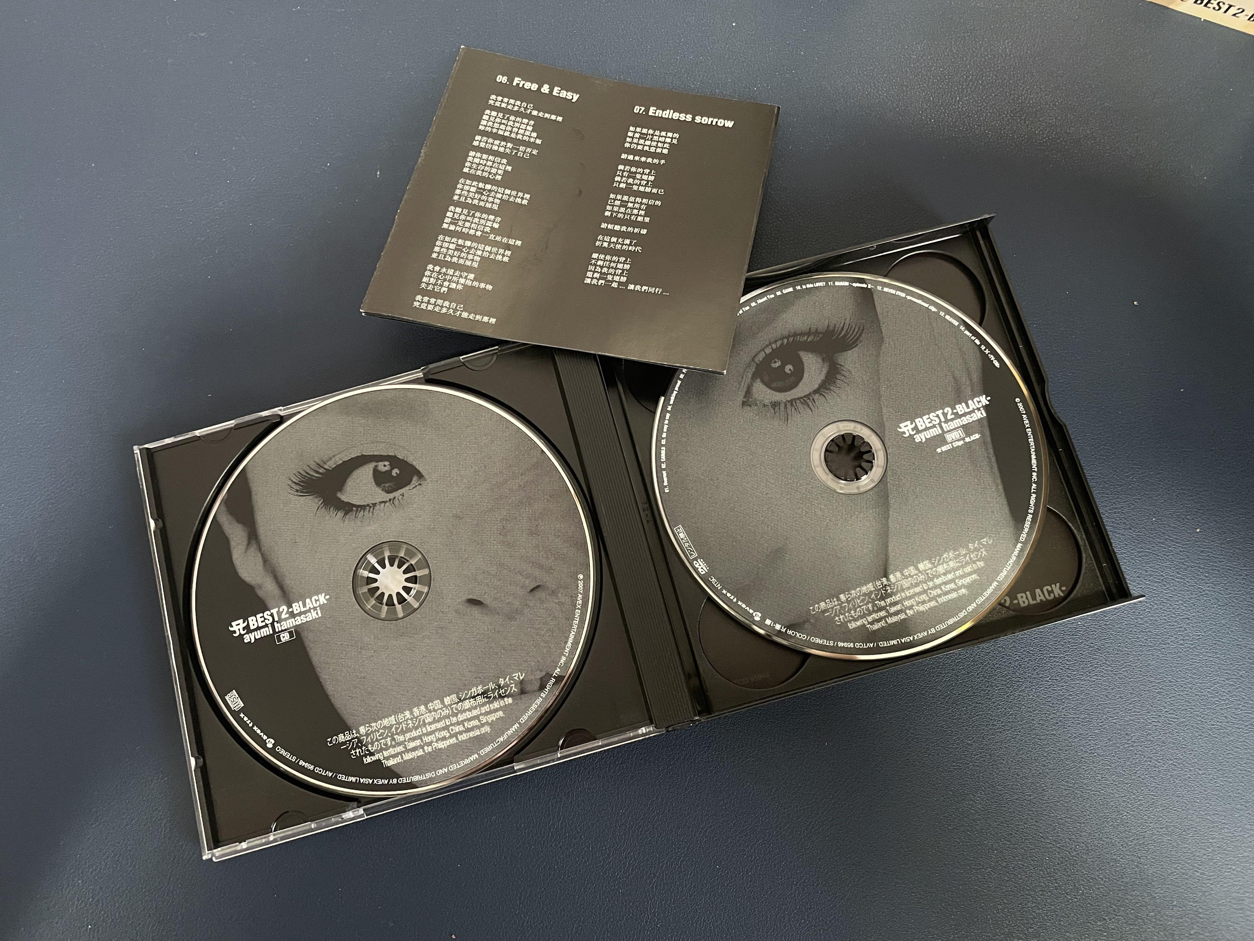 Ayumi Hamasaki 濱崎步A Best 2 Black CD + 2 DVD, 興趣及遊戲, 音樂樂器 配件, 音樂與媒體- CD  及DVD - Carousell