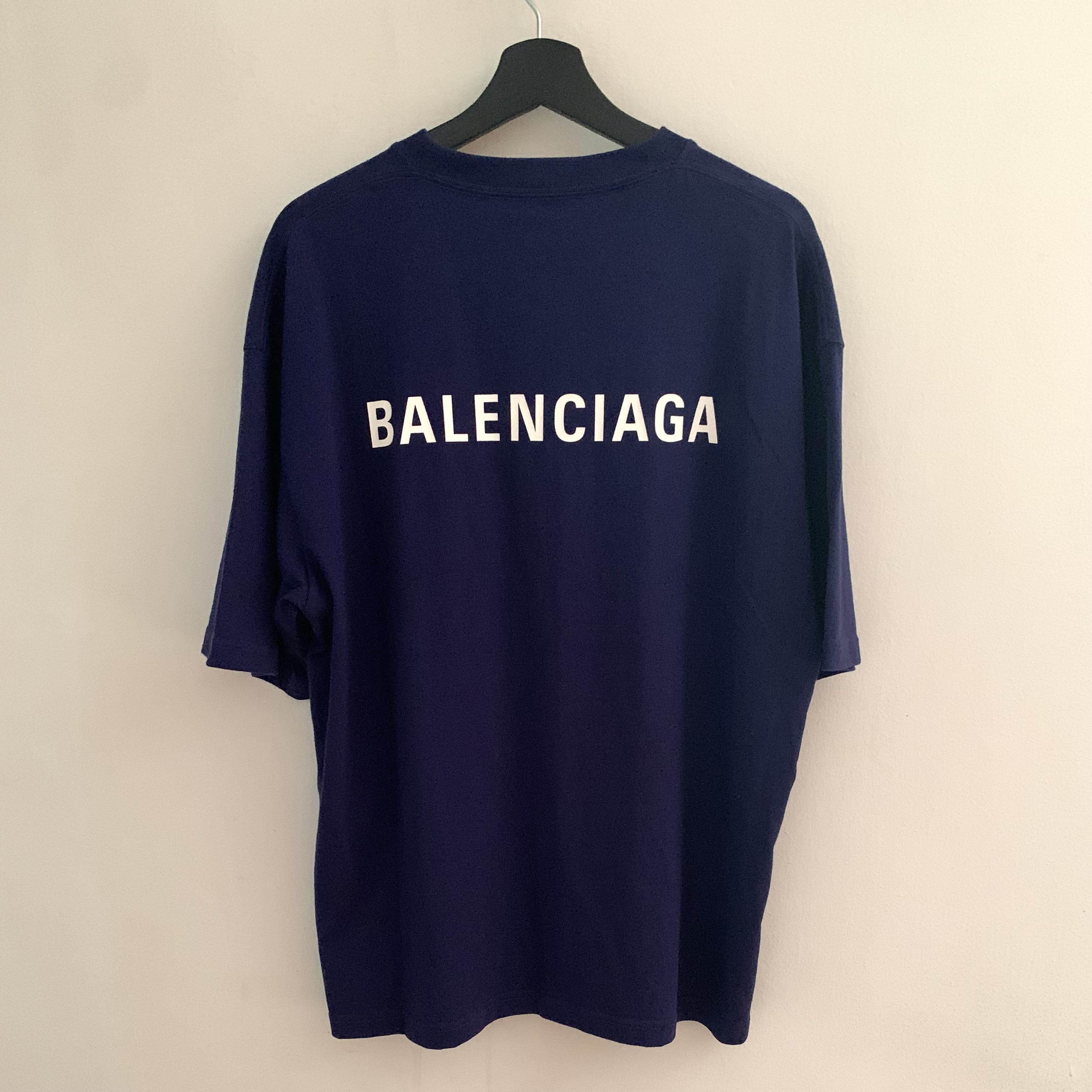 balenciaga rear logo tee