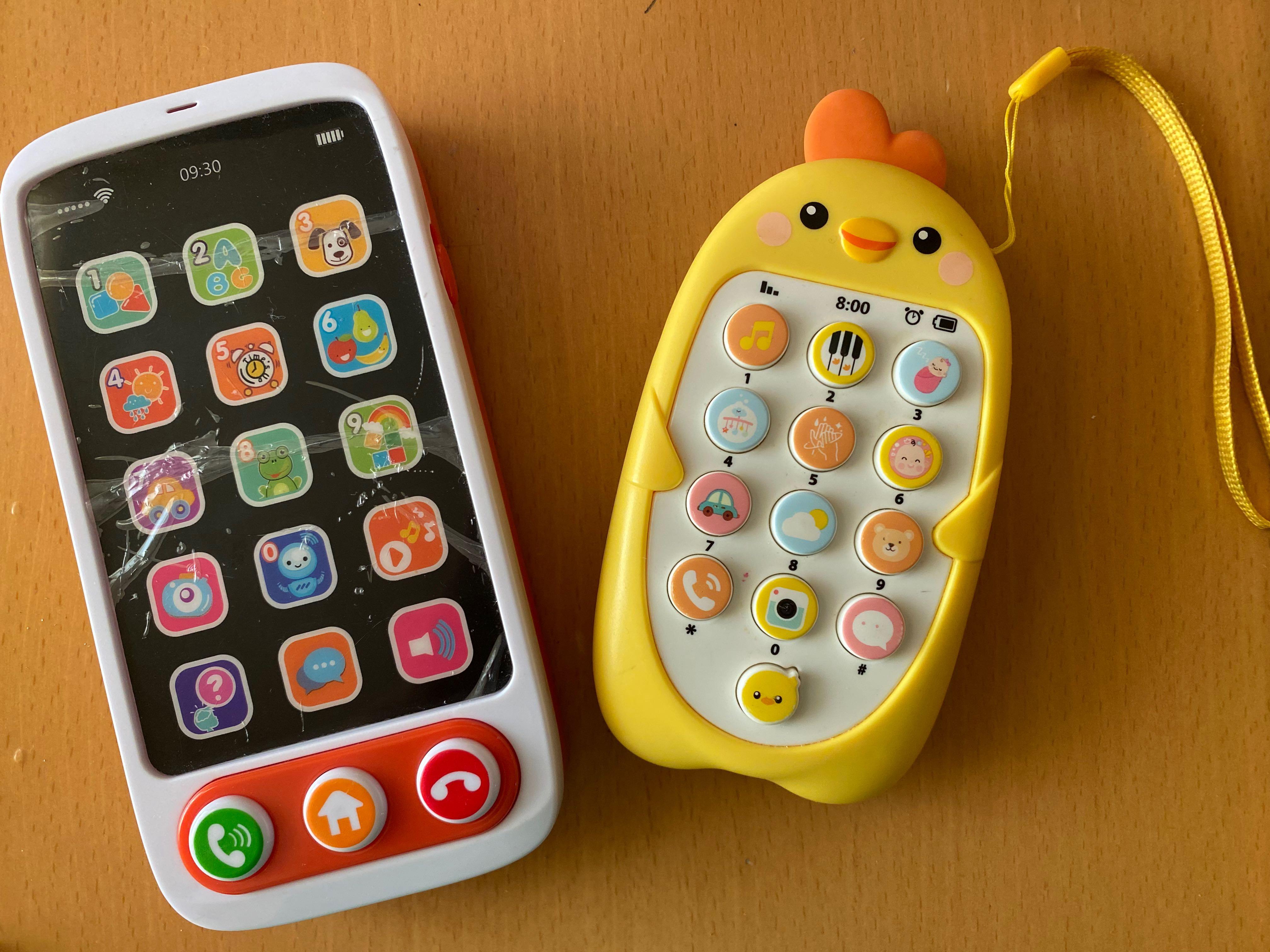 嬰兒玩具4款輕觸式手機小雞音樂電話電子琴仿真tv電視遙控 兒童 孕婦用品 嬰兒玩具on Carousell