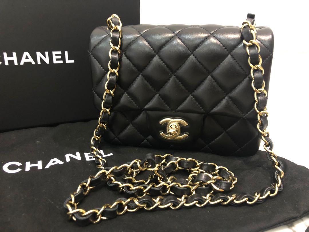 BNIB Chanel mini square, Women's Fashion, Bags & Wallets, Cross-body Bags  on Carousell
