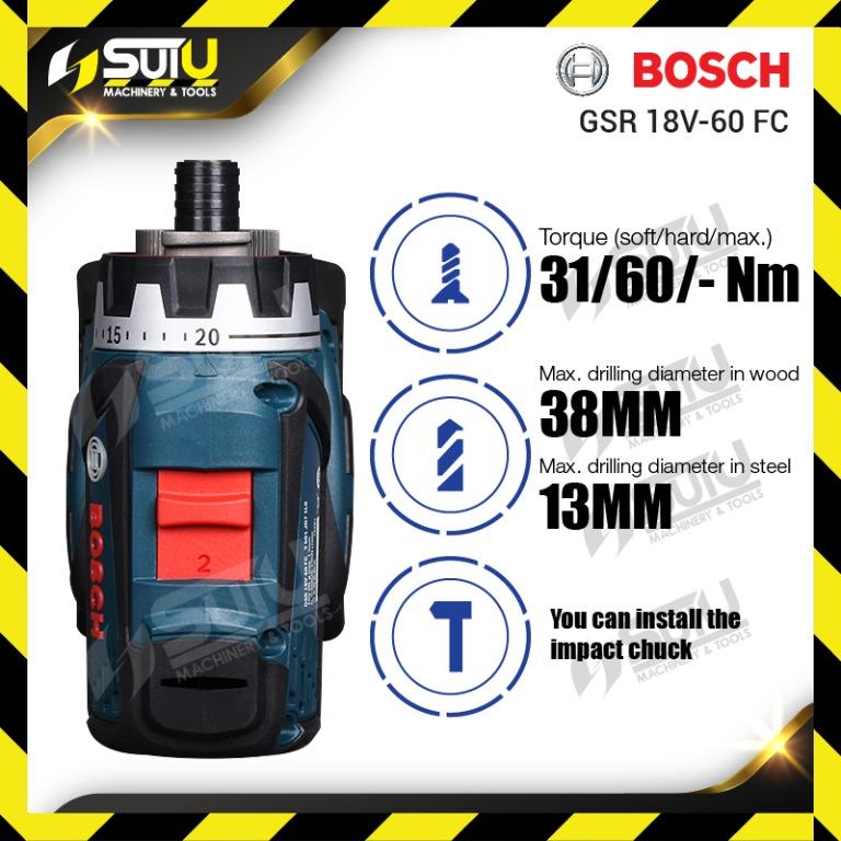 BOSCH GSR 18V 60 FC GSR 18V 60FC GSR18V 60FC 18V 60NM Cordless