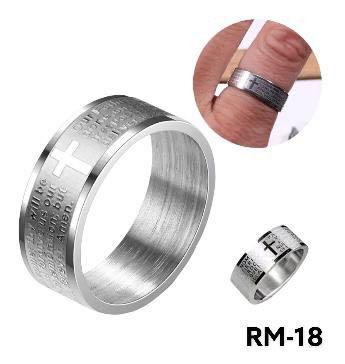 Brand New Titanium Steel Scripture Bible Lord s Prayer Cross Rings For Men Women Christian Jewelry Stainless Steel Gold Silver Color Thumb Ring FREE