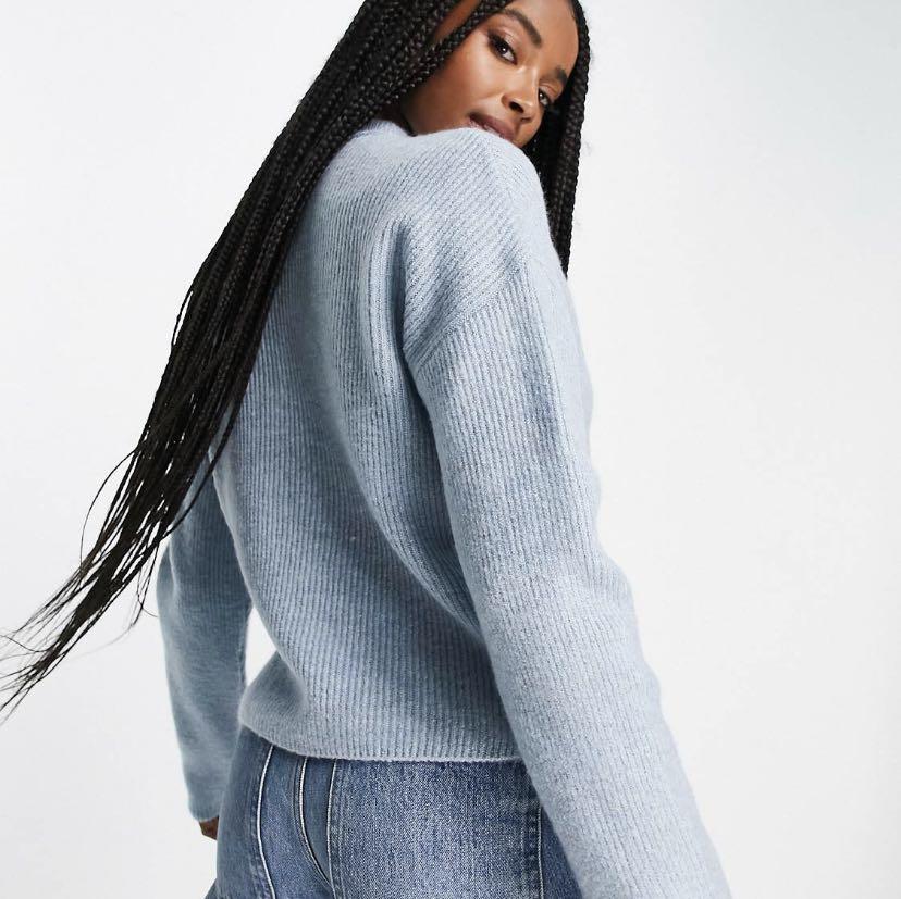 Baby blue knit shop sweater