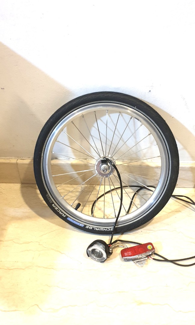 Brompton SP Dynamo SV 8 front hub with front and Rear light