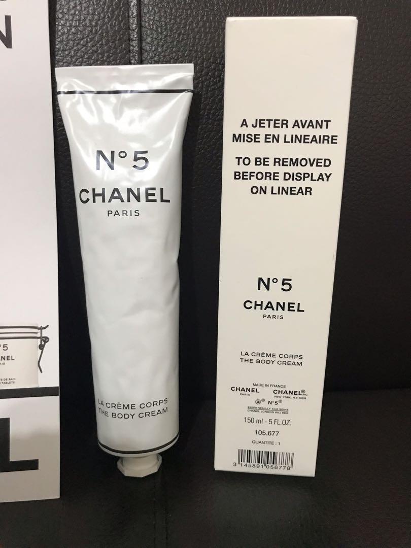 Chanel No.5 body cream 150ml factory 5 身體潤膚霜 set 網袋 唇膏 填色冊, 美容＆化妝品, 沐浴