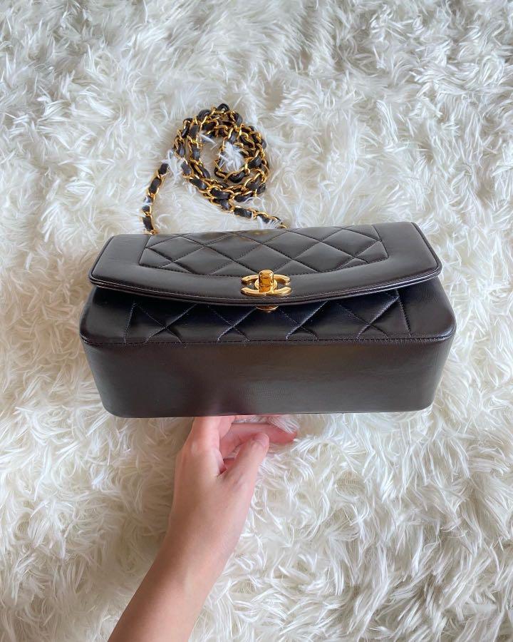 Pristine Chanel 1994 Vintage Red Caviar Medium Diana Flap Bag 24k
