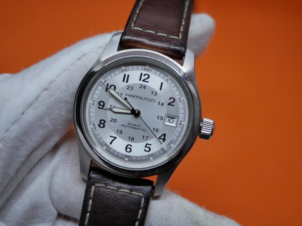 hamilton khaki field automatic white dial