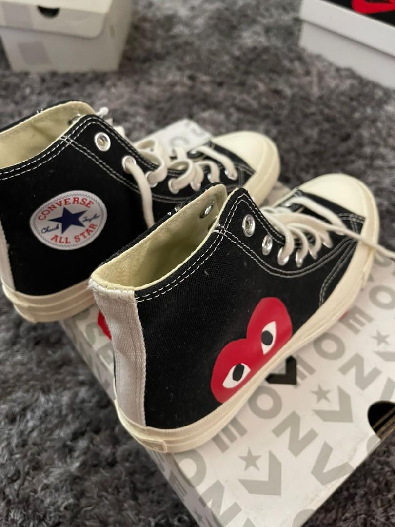 black high top converse cdg