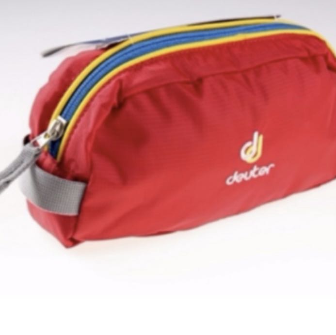 Deuter Pouch Bag Zip Large Organizer Multipurpose Red, Women's Fashion
