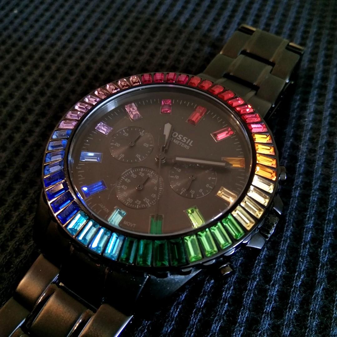 Diamond Rainbow Fossil Watch Limited Edition Archival Series, Men's ...