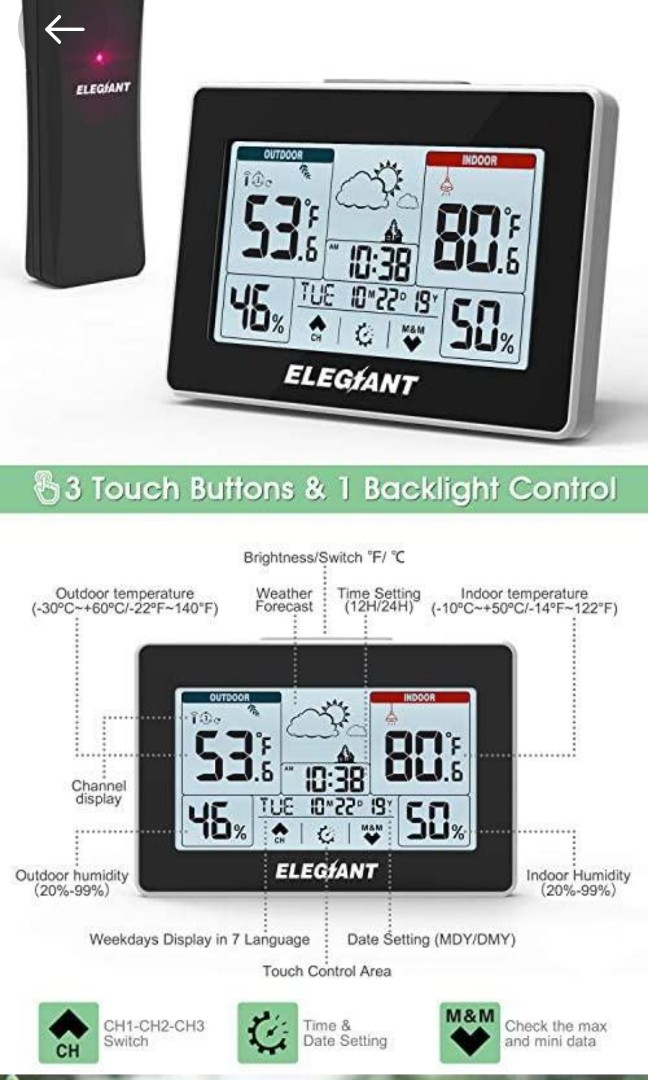 Elegiant weather station, Everything Else on Carousell