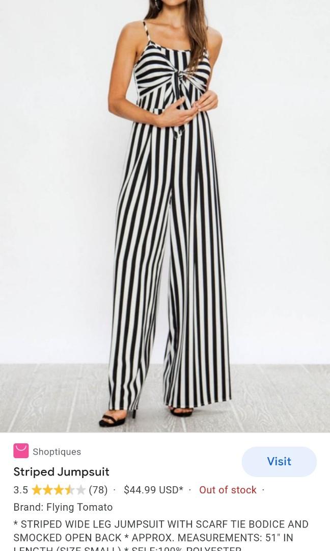 Flying tomato striped jumpsuit clearance