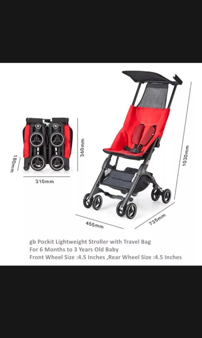 Pockit stroller dimensions store