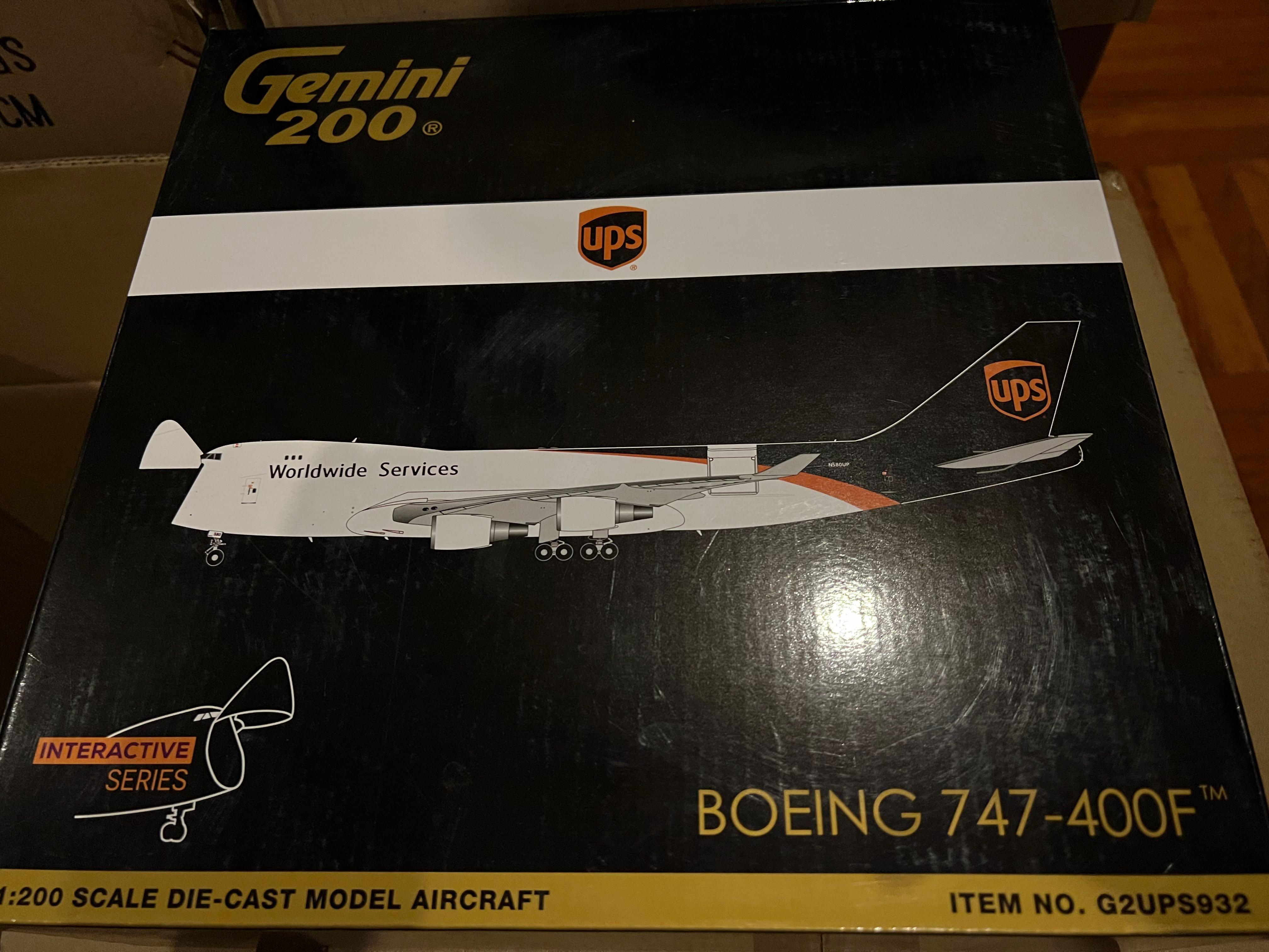 Gemini Jets 1:200 UPS B747-400F N580UP G2UPS932, 興趣及遊戲, 玩具