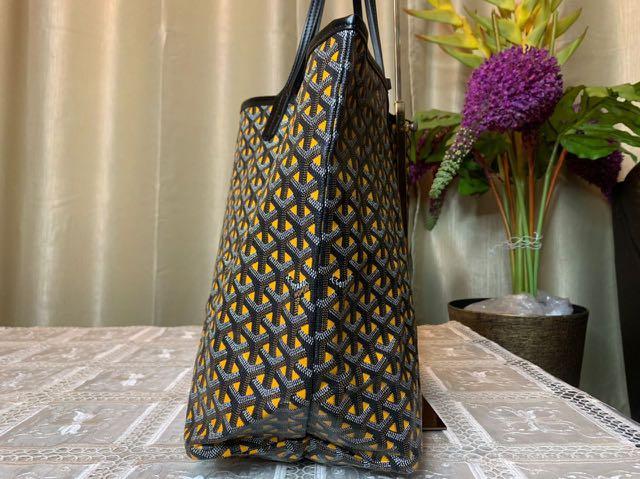 Brand New Unused Goyard St Louis GM Tote Bag Black / Tan, Luxury