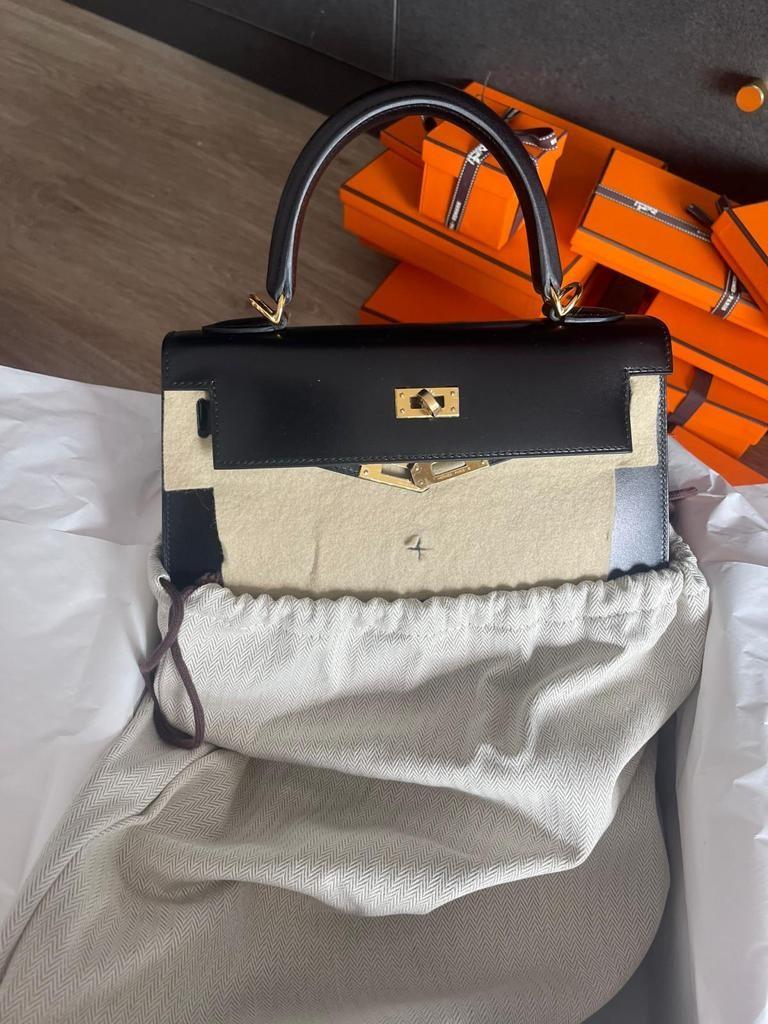 Kelly 25 box leather hermes bag mens womens unisex, Luxury, Bags & Wallets  on Carousell