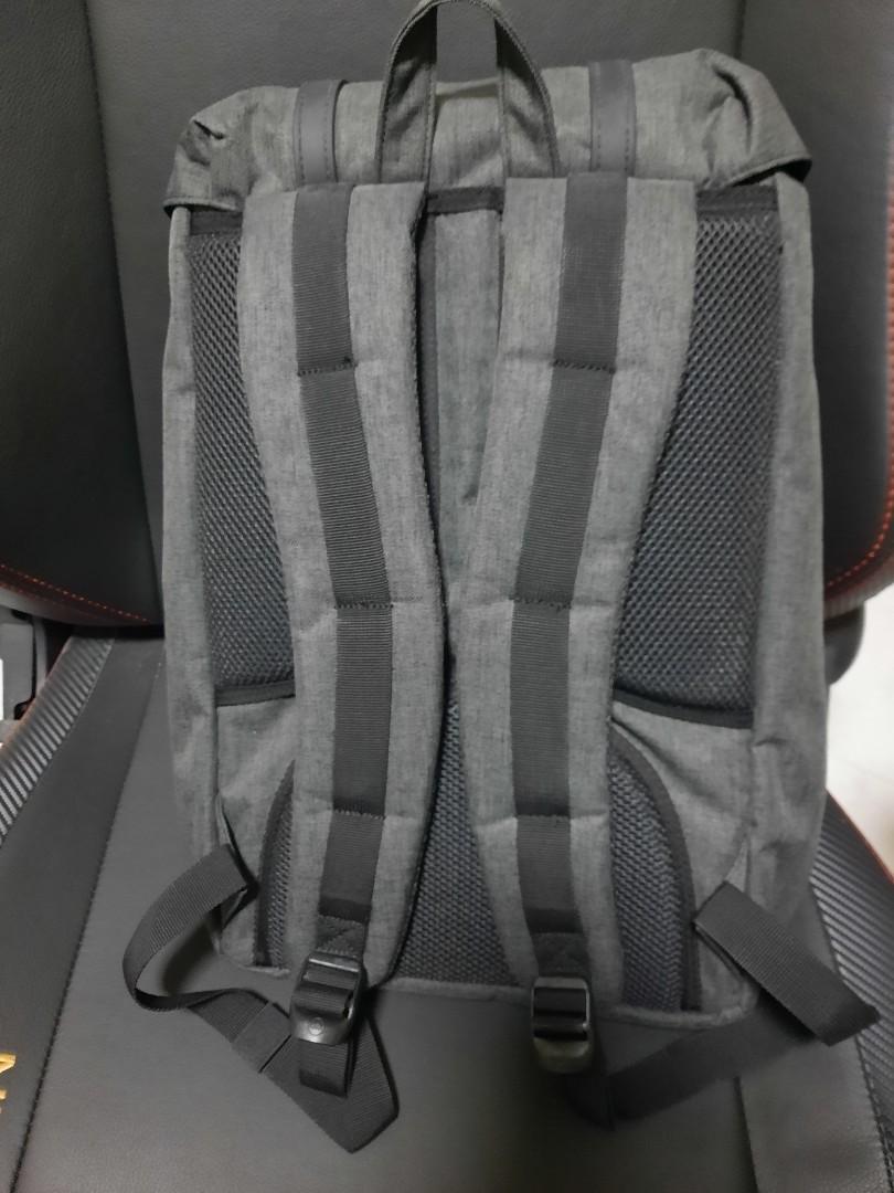 Herschel Little America Backpack Mid Volume Grey Crosshatch Black
