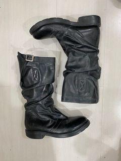 Homework Black Leather Slouchy Boots PLS READ DETAILS 🙂