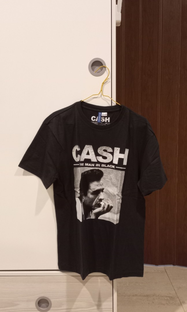 Johnny Cash T-Shirt, Fesyen Pria 