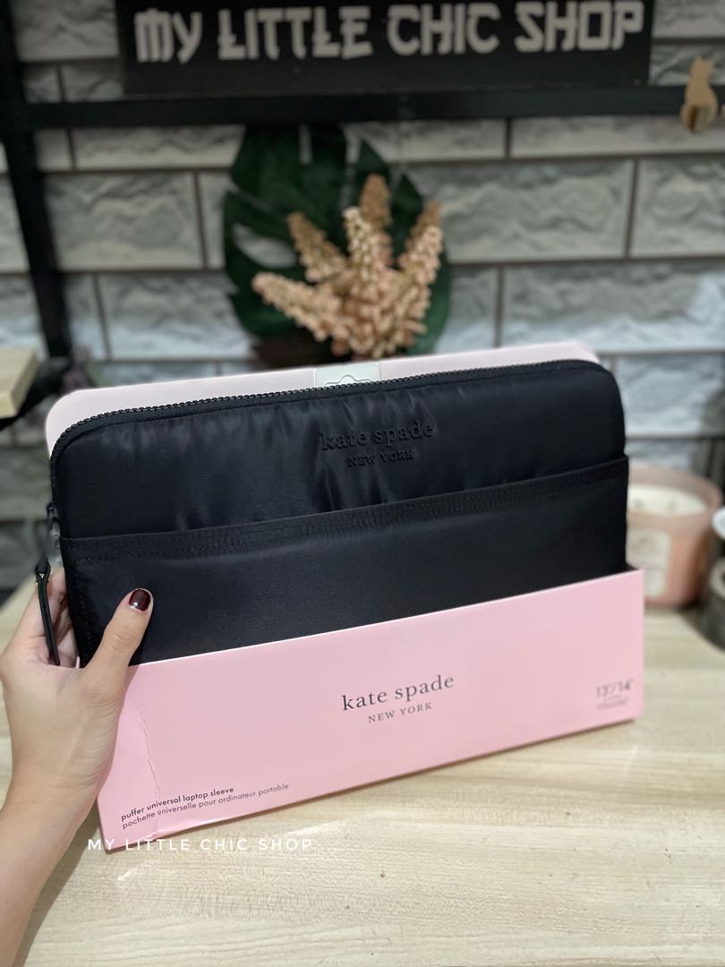 kate spade puff sleeve 13-14 black, Computers & Tech, Parts & Accessories,  Laptop Bags & Sleeves on Carousell