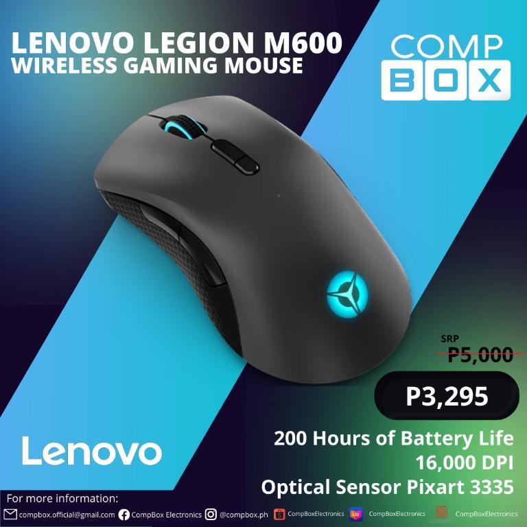 Lenovo Legion M600 Wireless Gaming Mouse, Computers & Tech, Parts
