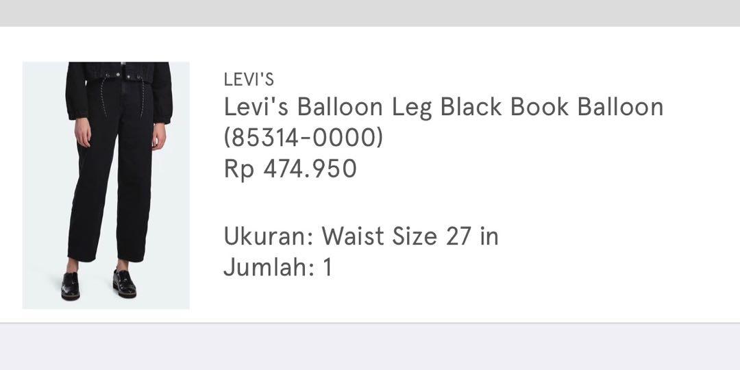 Levi's Balloon Leg - Black Book Balloon 