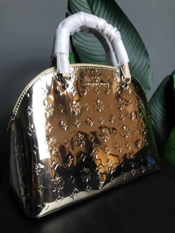 MICHAEL KORS Emmy Large Dome Satchel in Gold